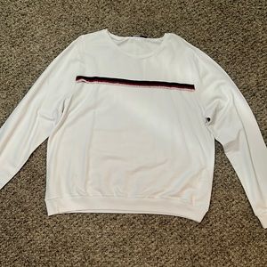 White long sleeve top